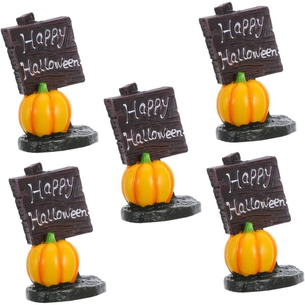 STOBAZA Set mit 5 Halloween-Miniaturen aus Kunstharz für Tisch- und Gartendekorationen