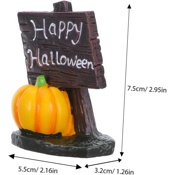 STOBAZA Set mit 5 Halloween-Miniaturen aus Kunstharz für Tisch- und Gartendekorationen