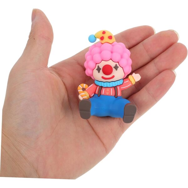 STOBAZA Set 3 Mini Clown e Elefante in Plastica per Decorazione Tavolo e Casa