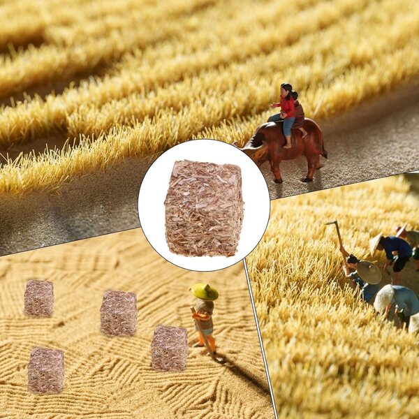 Mini Heuballen Set 4 pezzi per decorazioni rustiche e pupazzi, realismo e charme