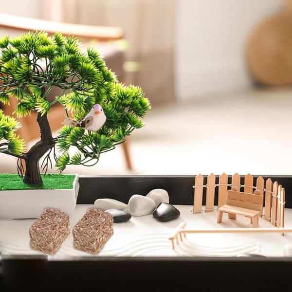 Mini balle di fieno per case delle bambole e decorazioni da giardino - set di 4 balle di paglia