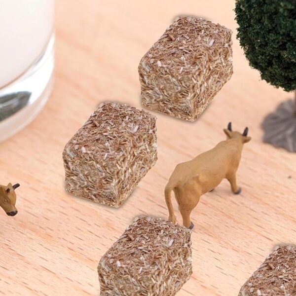 Mini balle di fieno per case delle bambole e decorazioni da giardino - set di 4 balle di paglia