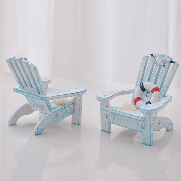 Mini decorazione mare in legno e resina set 2 pezzi per casa e foto