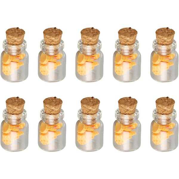 Set mit 10 Puppenhaus-Lebensmittelminiaturen aus Harz und Glas – realistische Dekorationen