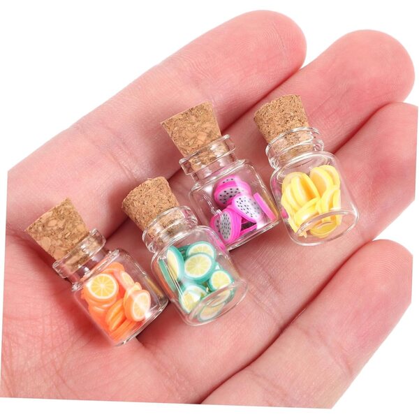 Set 16 Miniature Vasi con Fette di Frutta Realistiche per Case delle Bambole LIFKICH