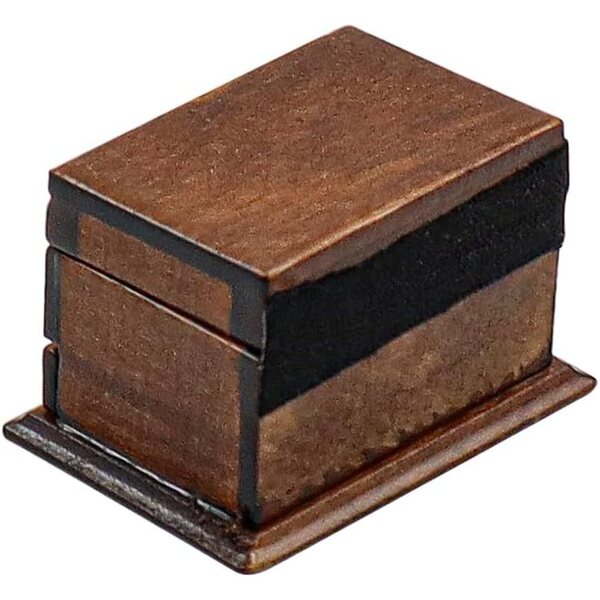 Miniatura cestino da cucito in legno per casa delle bambole 1:12 vintage e realistico