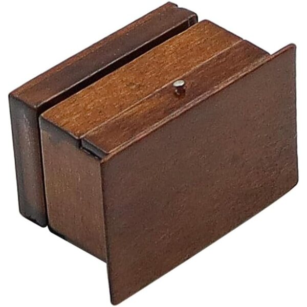 Miniatura cestino da cucito in legno per casa delle bambole 1:12 vintage e realistico