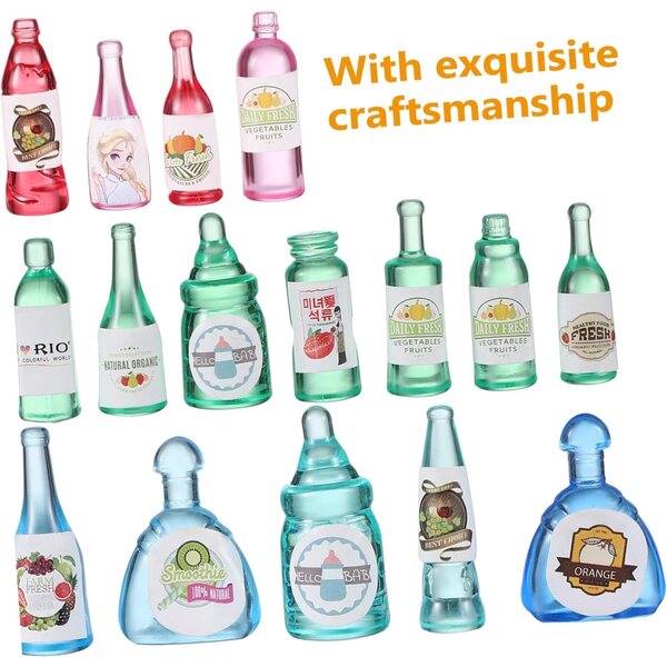 STOBAZA Mini-Flaschen 50 pezzi in plastica con mini-toilette compatta e leggera