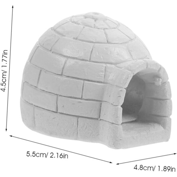 Miniature Eishaus in resina 5,5x4,8x4,5cm decorazione artica per casa delle bambole