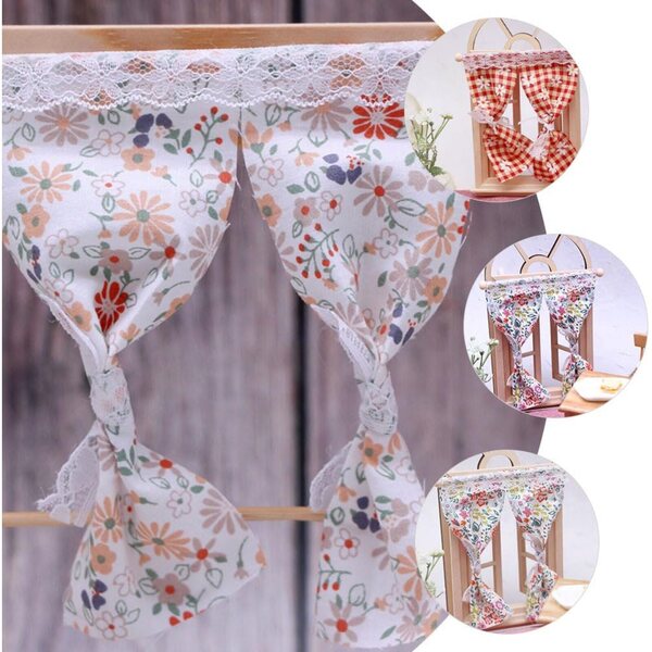 Mini Tenda in Pizzo per Casa delle Bambole, Decorazione Realistica e Fatta a Mano