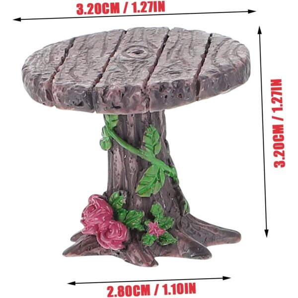 ibasnice set 6 pezzi mobili miniatura in resina per giardino fatato e decorazioni micro