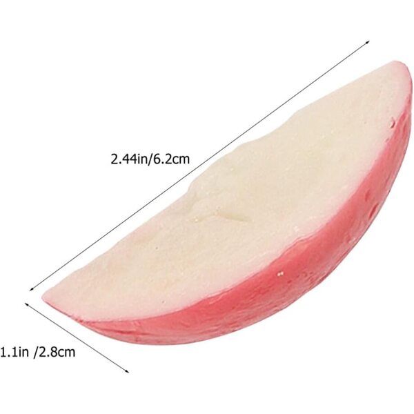 ibasenice 6 Pezzi Fette di Ravanello Artificiale in PVC Realistiche e Resistenti