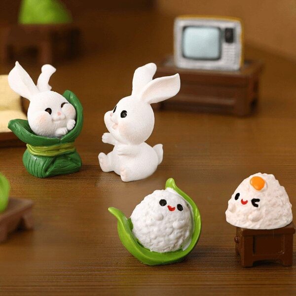 Miniatur-Harzfiguren Danlai – Kawaii-Dekoration für Zuhause und Büro