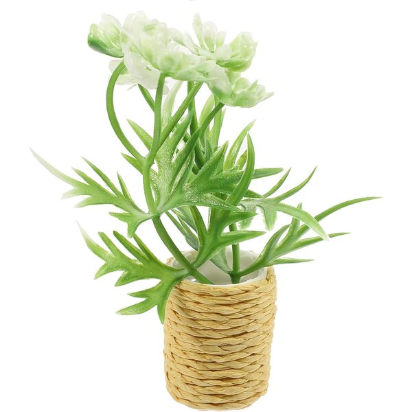Mini Bonsai artificiale in miniatura per decorazione casa 1:12, resistente e realistico