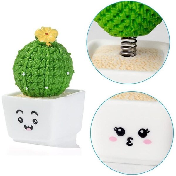 Set 4 Mini Cactus in Resina per Micro Paesaggi e Decorazioni Artistiche