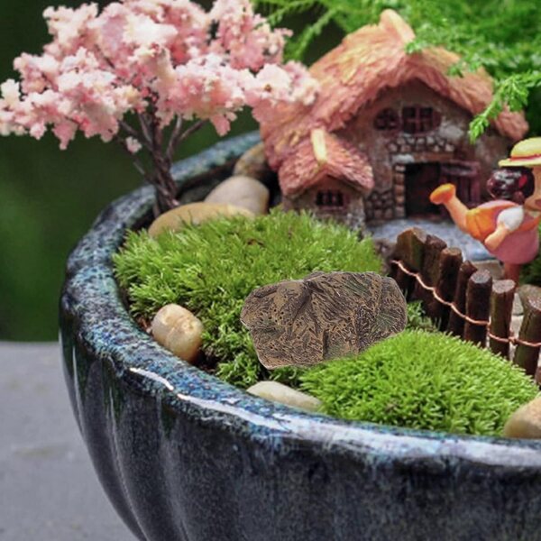 Set 6 Miniornamenti Tronco in Resina per Decorazioni Bonsai, Giardino e Micro Paesaggi