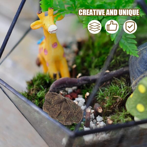 Set 6 Miniornamenti Tronco in Resina per Decorazioni Bonsai, Giardino e Micro Paesaggi