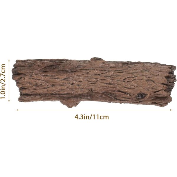 Set 6 Miniornamenti Tronco in Resina per Decorazioni Bonsai, Giardino e Micro Paesaggi