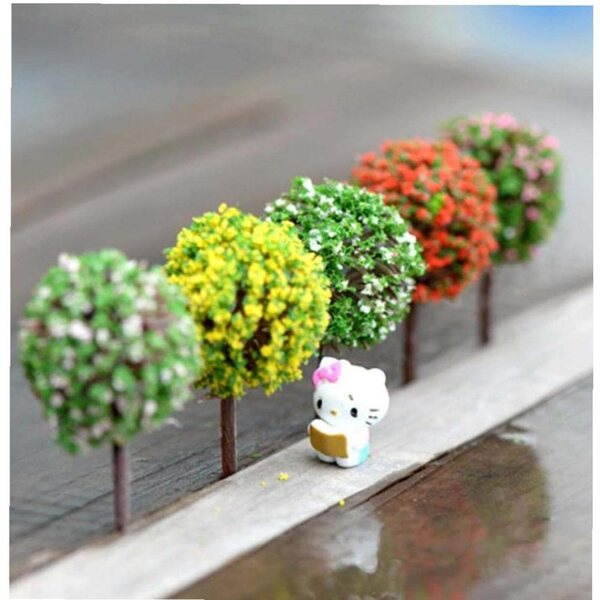 Miniature Alberi in Resina per Casa delle Bambole e Giardino in Stile Europeo