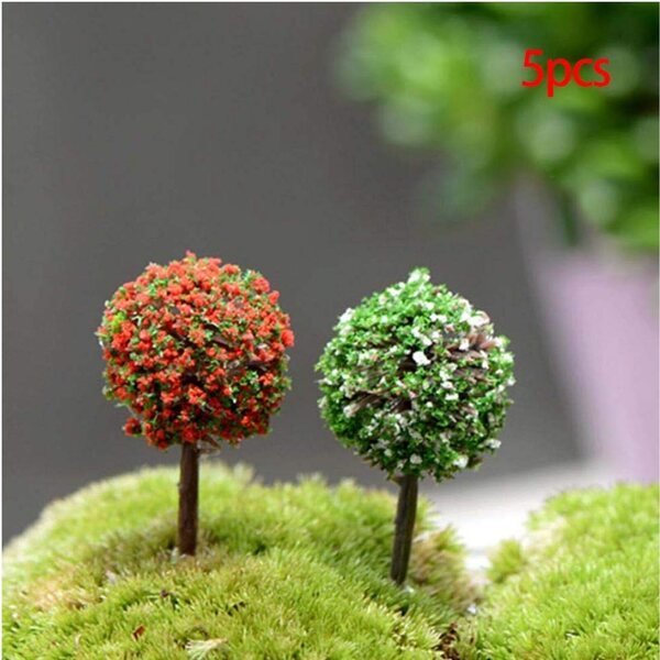 Miniature Alberi in Resina per Casa delle Bambole e Giardino in Stile Europeo