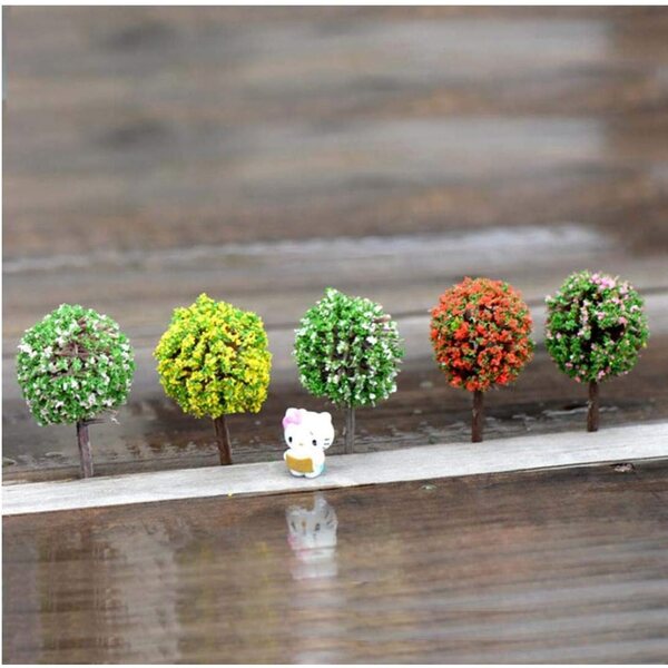 Miniature Alberi in Resina per Casa delle Bambole e Giardino in Stile Europeo