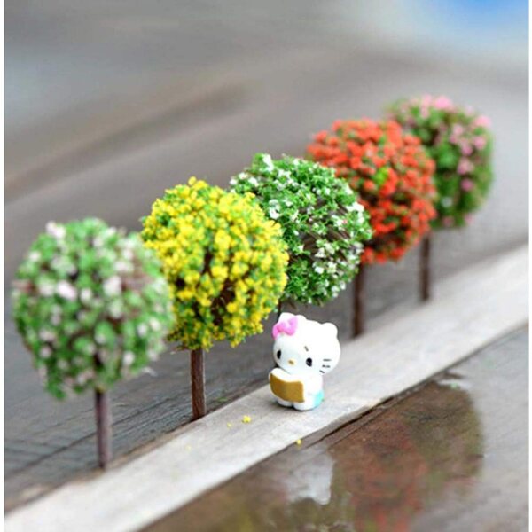 Miniature Alberi in Resina per Casa delle Bambole e Giardino in Stile Europeo