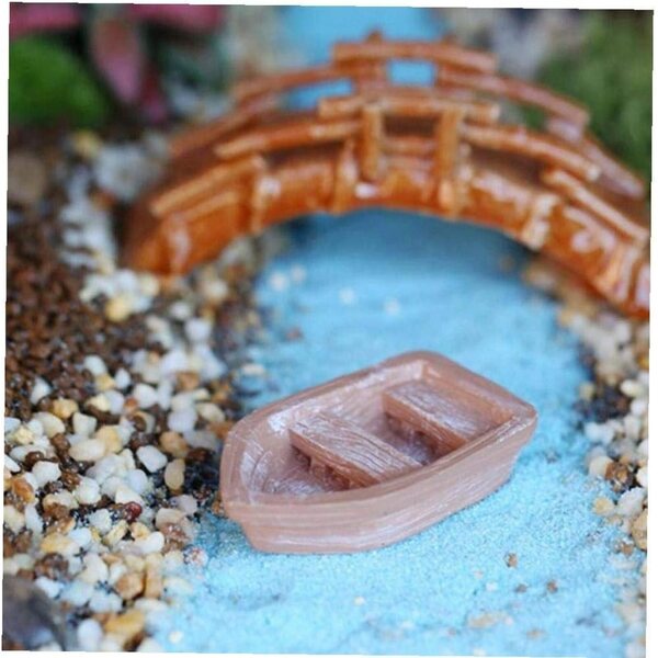 Set 2 Miniature Barche Ornamentali per Giardino e Casa delle Bambole Froiny