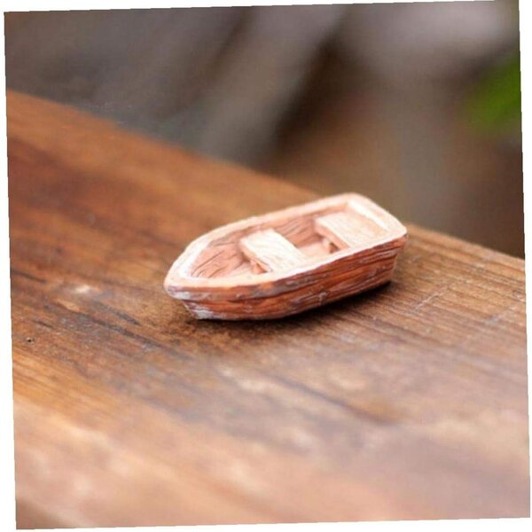 Set 2 Miniature Barche Ornamentali per Giardino e Casa delle Bambole Froiny