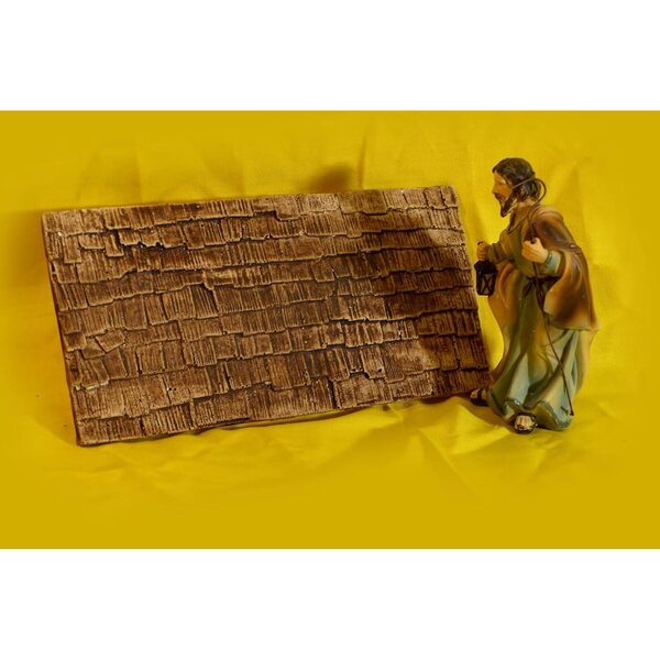 2-teiliges dunkelbraunes Schindeldach zum Erstellen von Krippen und Hartgipsmodellen 20x10 cm
