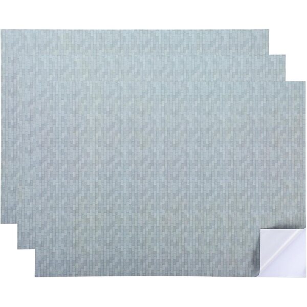 QUARKZMAN 3 Stück selbstklebendes Klebeband für Puppenhäuser 30x21 cm grau