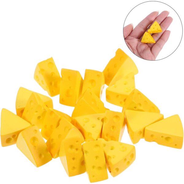 Abaodam 20 kleine Käse in realistischen Harzminiaturen für Puppenhausdekorationen