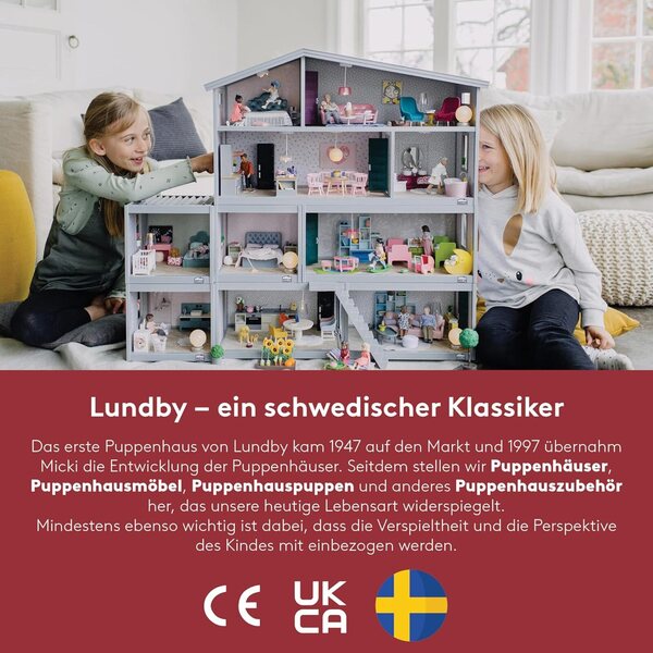Badezimmermöbel-Set für Lundby Puppenhaus, 5-teilig, Miniatur 1:18