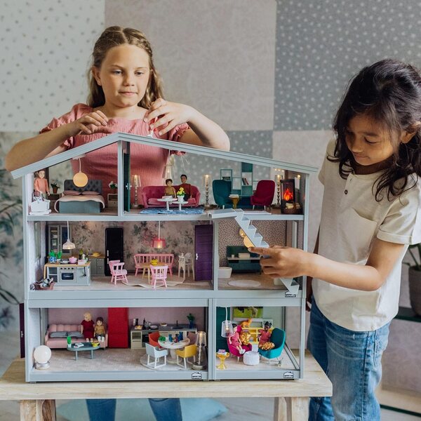 Badezimmermöbel-Set für Lundby Puppenhaus, 5-teilig, Miniatur 1:18