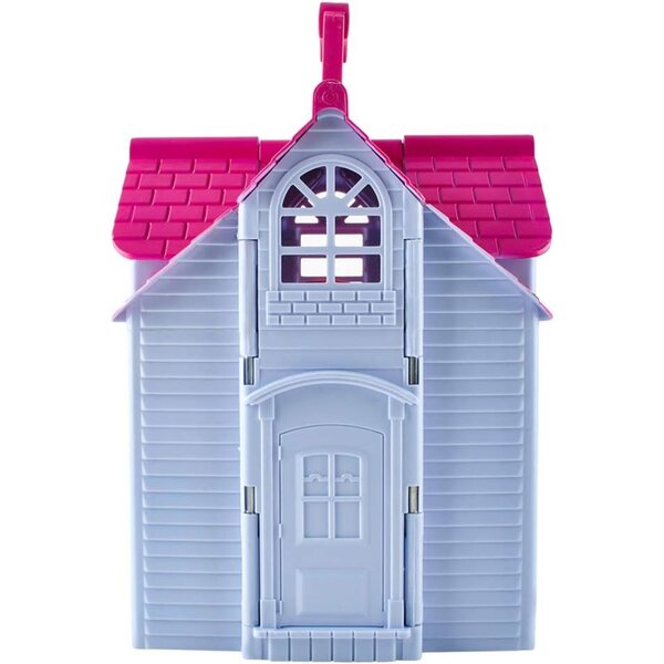 Casa delle Bambole Pieghevole ISO Trade con Famiglia e Mobili, Gioco Portatile
