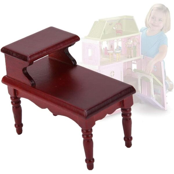 Generic Tavolino da Tè in Legno per Casa delle Bambole 1:12 - Decorazione Elegante