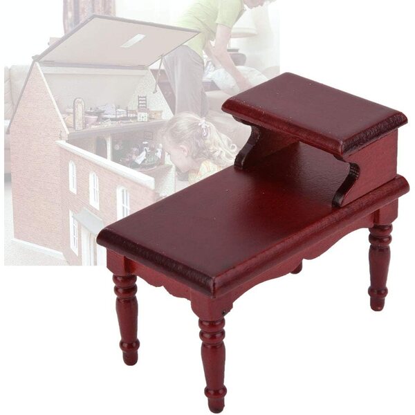 Generic Tavolino da Tè in Legno per Casa delle Bambole 1:12 - Decorazione Elegante
