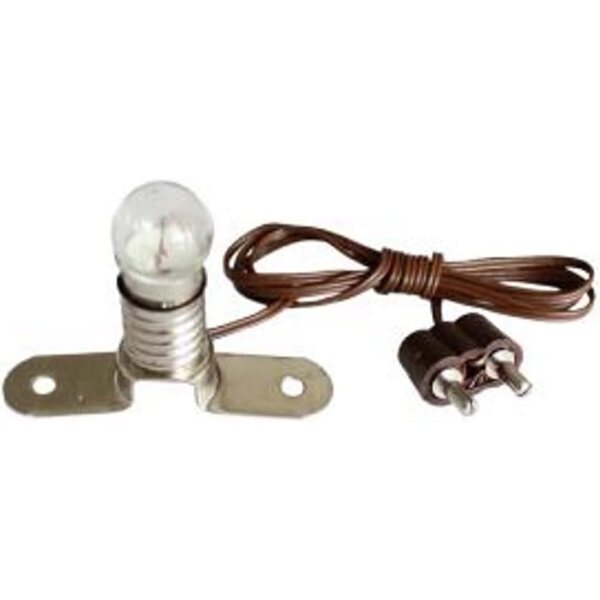 Beleuchtungssockel E10 19V braun für rustikale Miniaturbeleuchtung