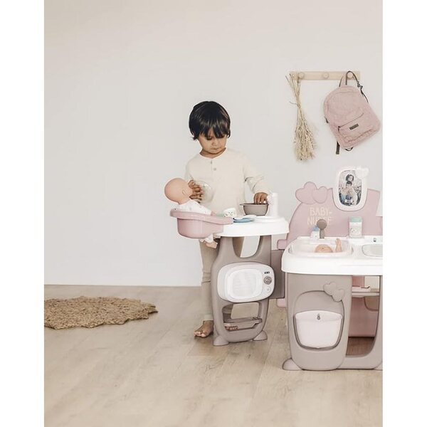 Smoby Baby Nurse XXL Spielcenter für Puppen mit Bett, Wanne und Küche, faltbar