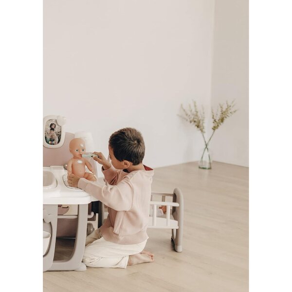 Smoby Baby Nurse XXL Spielcenter für Puppen mit Bett, Wanne und Küche, faltbar