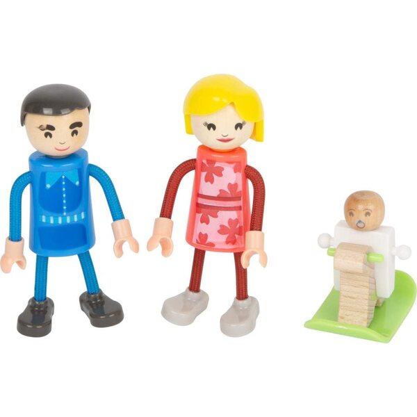 Moodne puidust ja plastikust nukumaja mööblikomplekt lastele vanuses 3+