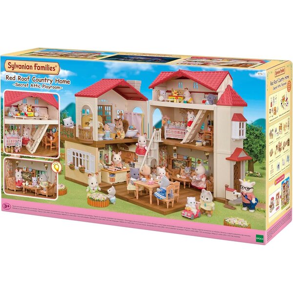 Sylvanian Families Stadthaus con Dachzimmer: Casa con balcone, 5 stanze e luce reale