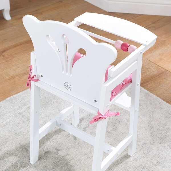 KidKraft Lil' Doll seggiolone per bambole in legno per bambini da 3 anni, accessorio elegante per bambole