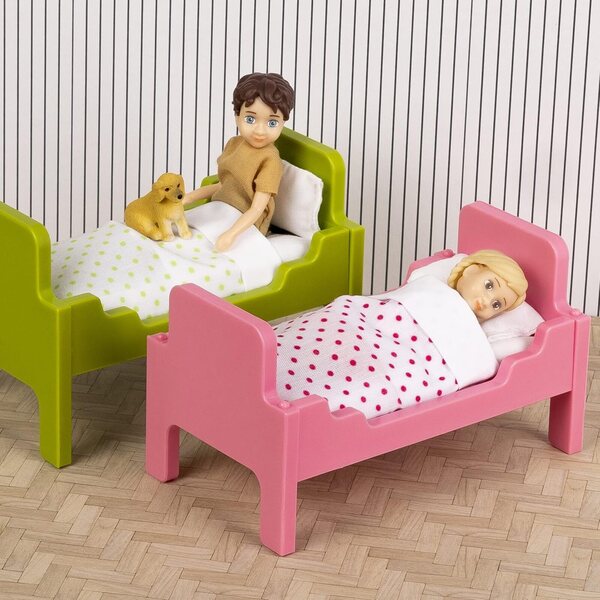 Lundby Puppenhausmöbel Kinderzimmer-Set mit Etagenbetten 1:18
