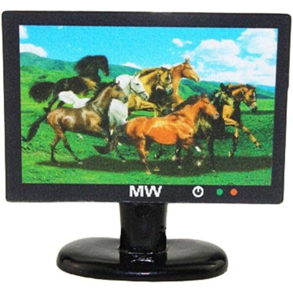 1:12 LCD-TV-Miniatur für Puppenhaus, Spielzeug und Dekoration, Schwarz