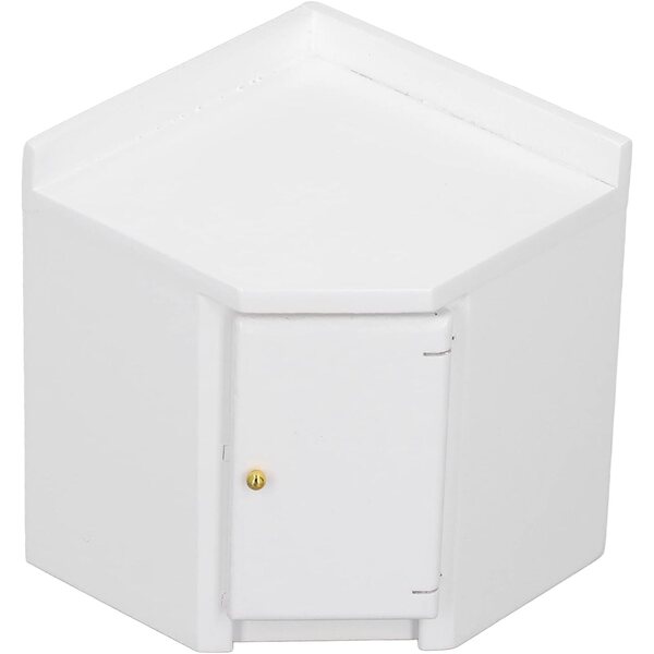 Eckschrank per casa delle bambole in legno di betulla, mini cucina dettagliata 1:12