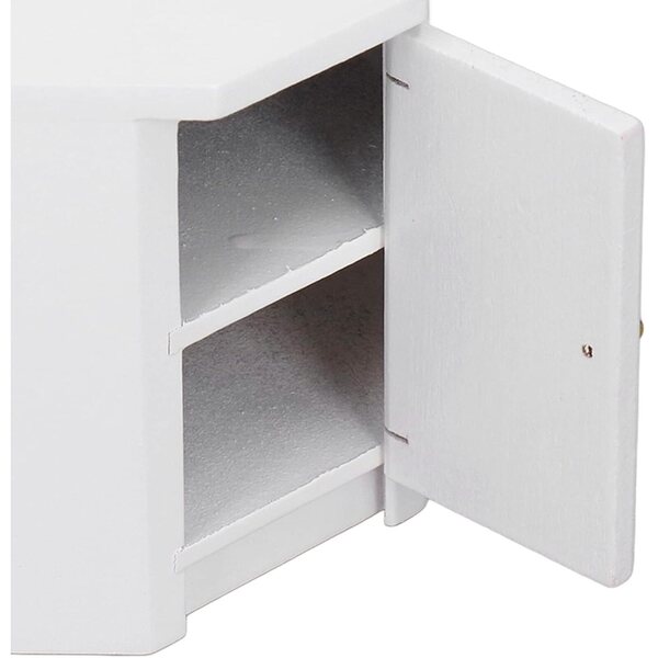 Eckschrank per casa delle bambole in legno di betulla, mini cucina dettagliata 1:12