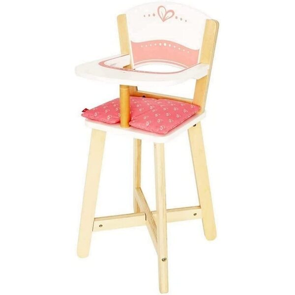 Hape E3600 Seggiolone in Legno per Bambole con Cuscino, Gioco Creativo 3+ anni