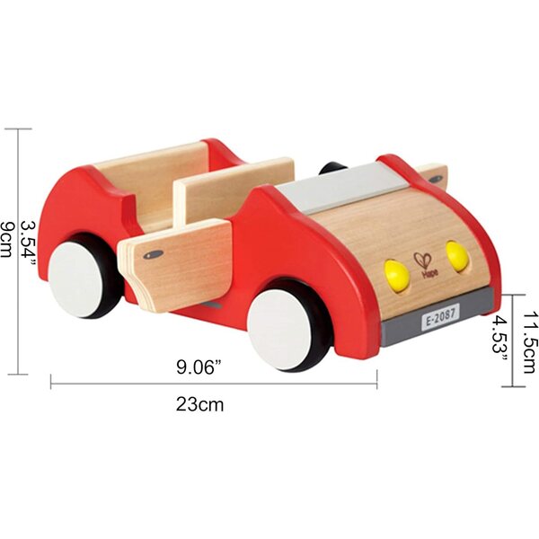 Hape bambole-Villa in Legno con 6 Stanze e Accessori + Auto Famiglia in Legno