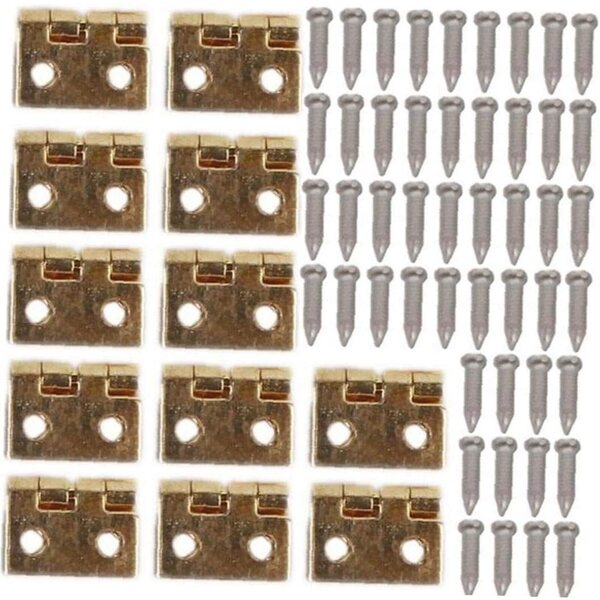 12 Mini Cerniere Dorate per Mobili in Miniatura 1/12 - Ideali per casa delle bambole e Box