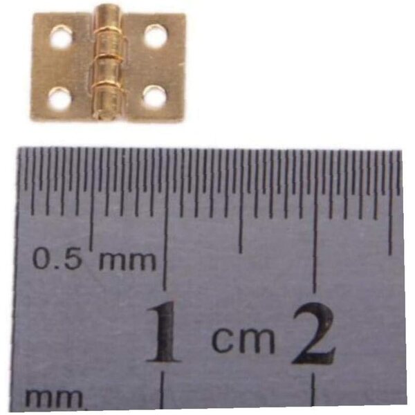12 Mini Cerniere Dorate per Mobili in Miniatura 1/12 - Ideali per casa delle bambole e Box
